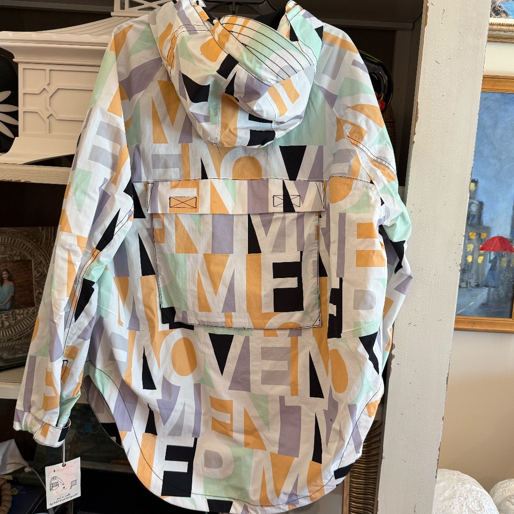 Free People FP movement Large L singin' in the rainjacket blocked logo - Picture 8 of 8